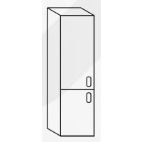 GO!PACK - NEVADA Regał Wąski 0024 | 2-drzwiowa | Lewa