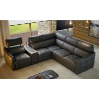 Bydgoskie Meble - DAVOS Narożnik 1RF ele-Moduł Prime-1-TE-2,5F | Funkcja spania PUMA | Fotel z relaxem elektryczny