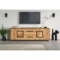 G+K MEBLE - WZ-0625 Szafka RTV IV | Dąb