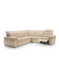 Bydgoskie Meble - LEGEND Narożnik 1RF(ele)-1SK-E-2,5F//2,5F-E-1SK-1RF(ele) Narożnik z fotelem z elektryczną funkcją relaks, z pojemnikiem i funkcją spania | SONET