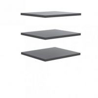 Forte - TULUZA BLACK Komplet 3 półek DMRD12-A06