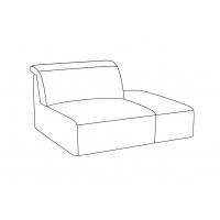 Bydgoskie Meble - MONACO segm. 1,5HT/BK P | Segment prawy z pojemnikiem na pościel