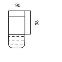 Bydgoskie Meble - ALEXANDRIA Segm.1,5 RF P (ele) z funkcją relax elektryczną prawy