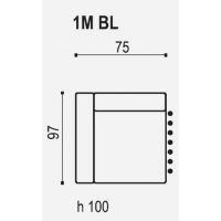 Sofalive - EBRO 1M (55) BP / L MODUŁOWY FOTEL LEWY Z JEDNYM BOKIEM