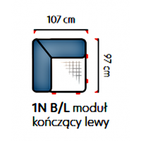 UNIMEBEL - INSPIRO Moduł 1N BL kończący bok lewy