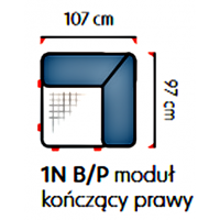 UNIMEBEL - INSPIRO Moduł 1N BP kończący bok prawy