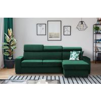 Mars Meble - FOX II DARK GREEN Narożnik z funkcją i pojemnikiem PROMOCJA