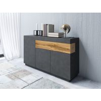 HELVETIA MEBLE WIERUSZÓW - SILKE TYP 43 Komoda 3 drzwi 1 szuflada