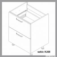 KAM - KAMMONO Szafka DSS.../2PŁ | MN 60-90 | Dolna do płyty grzewczej | 2 szuflady | Front nowoczesny P2