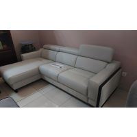 FENIKS MEBLE - MAYON Narożnik | LLBOX(70)-2,5FR | Z funkcją spania i pojemnikiem | Skóra naturalna | DOSTĘPNY OD RĘKI