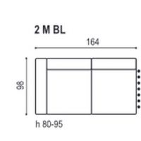 Sofalive - COCO SOFA 2M(67)BL Z LEWYM BOKIEM BEZ FUNKCJI
