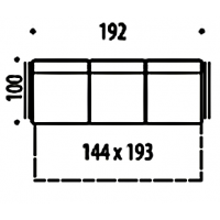 Sofalive - BRUNO 3MF (82) MODUŁOWA SOFA BEZ BOKÓW Z FUNKCJĄ SPANIA