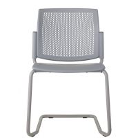 BGROUP - 4JOB Krzesło Konferencyjne PPL S50 | Stelaż Metalowy na płozie | Oparcie z Tworzywa