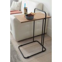 MC AKCENT - EUSTA Stolik | Okleina dębowa olejowana | Metal lakier proszkowy czarny | 58361ES9 | DOSTĘPNE OD RĘKI