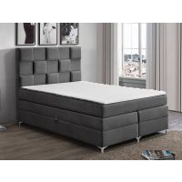 Mars Meble - MALIBU 3D Łóżko kontynentalne z pojemnikiem | 180x200 | Materac Bonell | Materac Pocket | Topper Visco