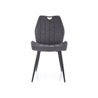 SIGNAL - ARCO BREGO Krzesło | Tkanina Brego Ciemny szary 18 | Stelaż Czarny mat