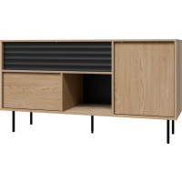 Restol - ARDILA Komoda ARD-KO150 | Dąb Cremona | Czarny mat