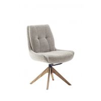 MC AKCENT - ASSENTO C Krzesło | Tkanian krem | Stelaż dąb lity lakier | Obrót siedziska | ASCS62CR | ASGE24HL
