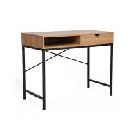 SIGNAL - Biurko B-027 | Dąb | Stelaż Czarny