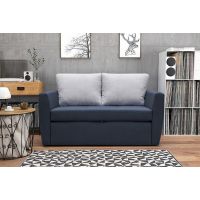 Mars Meble - BELLA II NIEBIESKA Sofa z funkcją spania i pojemnikiem PROMOCJA