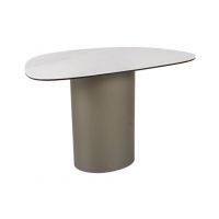 SIGNAL - BELLO B CERAMIC Ława 75x50 | Biały NATURE CLAUD | Miedziany