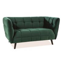 SIGNAL - CASTELLO 2 Velvet Sofa | Tkanina | Zielony Bluvel 78 | Nogi wenge | z PL
