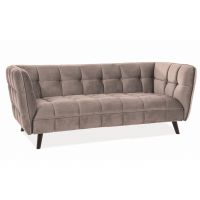 SIGNAL - CASTELLO 3 Velvet Sofa | Tkanina | Beżowy Bluvel 28 | Nogi wenge | z PL