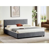 SIGNAL - COLUMBIA Velvet Łóżko 160x200 | Szary Tapicerka 192