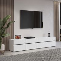 HELVETIA MEBLE WIERUSZÓW - CROSS Komoda TV 249WMY40 | biały / biały-czarny