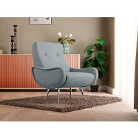 Mars Meble - CALI Fotel Jasny Szary | Tkanina Matt Velvet 85 | PROMOCJA | DOSTĘPNE OD RĘKI