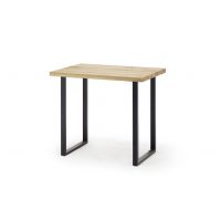 MC AKCENT - CASTELLO Stolik barowy 120x80 | Dąb lity dziki ze spękaniami | Stelaż metal lakier antracyt | C2C120EW