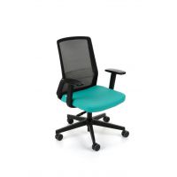 GROSPOL - COCO Fotel Obrotowy BS Black / Chrom | Mechanizm Synchro Self SF2