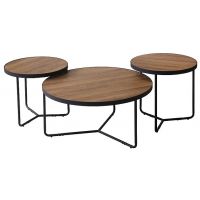 SIGNAL - DEMETER II Ława | Orzech | Stelaż czarny