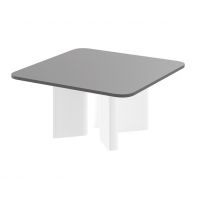 HUBERTUS - DIVERSO Ława 80x80x50 | Szary połysk | Biały połysk