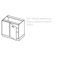 LAYMAN - NAVIA Szafka DPP 105 kuchenna 105/65 cm dolna narożna (narożnik zaślepiony)