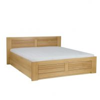 Drewmax - ŁÓŻKO DREWNIANE Bukowe | z pojemnikiem | LK112 BOX | 180x200