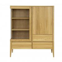 Drewmax - RETRO Witryna Dębowa | KW337 | Lewa