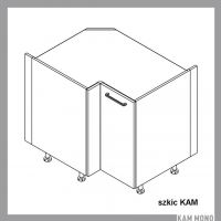 KAM - KAMMONO Szafka DRP 90x70 | Dolna narożna | Front frezowany