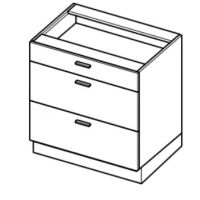 LAYMAN - ELIN Szafka DS9/3 | Dolna 90 | 3 szuflady (starmotion)