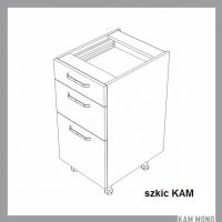 KAM - KAMMONO Szafka DS.../3 | MN 30-50 | Dolna | 3 szuflady | Front nowoczesny P2