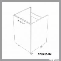 KAM - KAMMONO Szafka DZ... .1 | MN 45-60 | Dolna zlewozmywakowa | 1 drzwi | Front frezowany