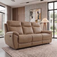 Mars Meble - DONNA Sofa 3-osobowa z manualną funkcją relax | Tkanina Sand – Letto | PROMOCJA
