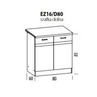 LIVEO - ELIZA Szafka EZ16/D80 | Dolna 80 | 2 Drzwi