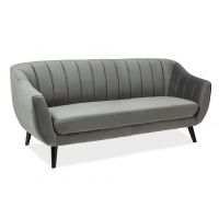 SIGNAL - ELITE 3 Velvet Sofa | Tkanina | Szary Bluvel 14 | Nogi wenge | z MR