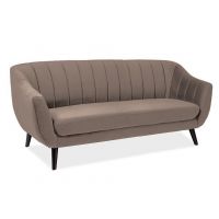 SIGNAL - ELITE 3 Velvet Sofa | Tkanina | Ciemny Beż Bluvel 40 | Nogi wenge | z MR
