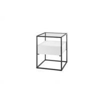 MC AKCENT - EVORA Stolik 43x43x54 | Biały mat | Metal czarny | 58654WM7 | DOSTĘPNE OD RĘKI