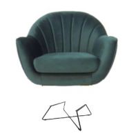 Bydgoskie Meble - FUELTA Fotel | Z podstawą metalową koszową czarną