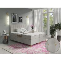 STOLLECH - GOLD Pocket Łóżko kontynentalne z pojemnikiem ( sprężyny kieszeniowe 7-strefowe) | 140/200