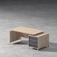 BIURO SERWIS - H-BOX Biurko z pomocnikiem H-203 | front - akryl (połysk)