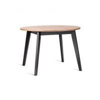 HALEX - HA2 Stół | Dąb artisan | Czarny